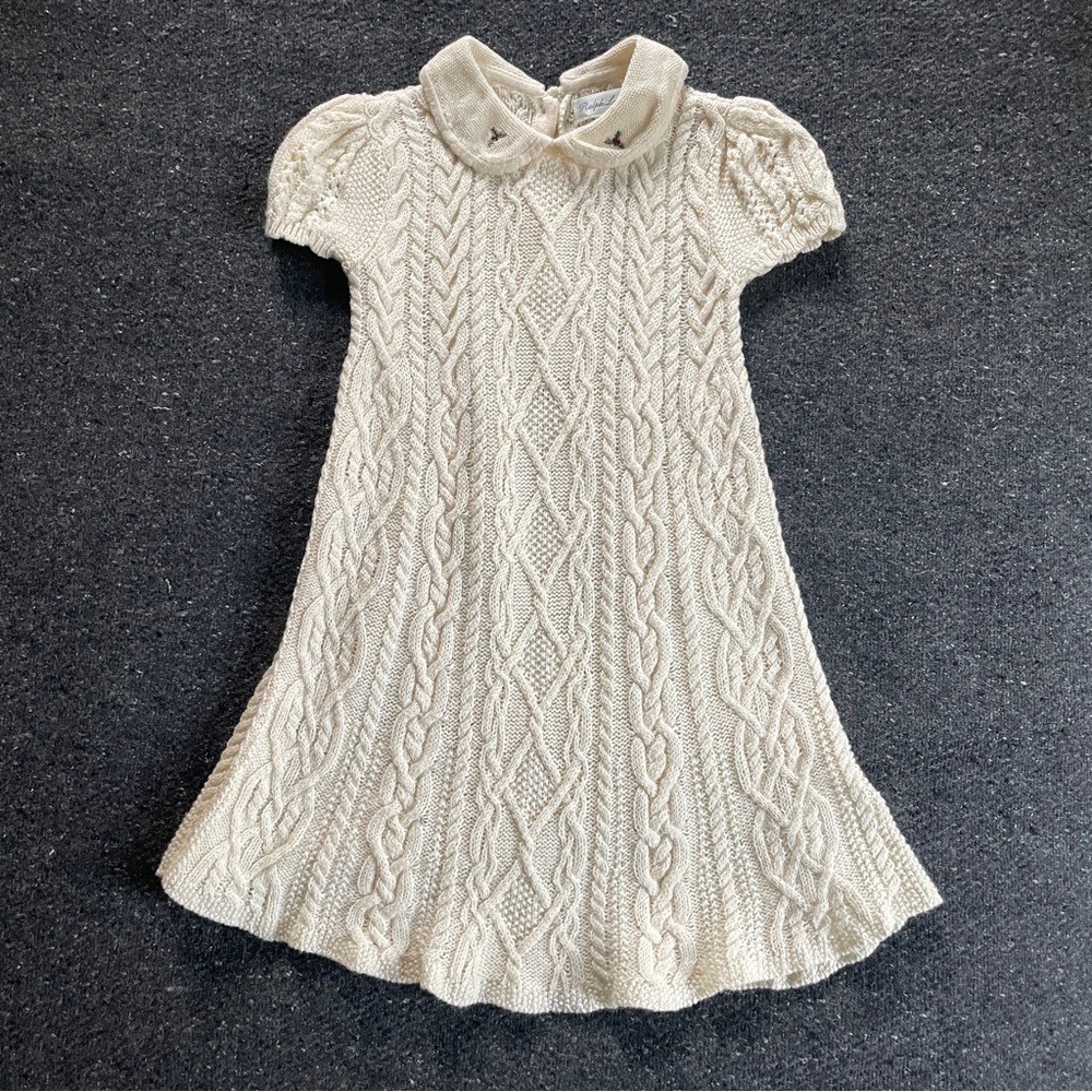 Ralph Lauren Wool Blend Cable Knit Dress